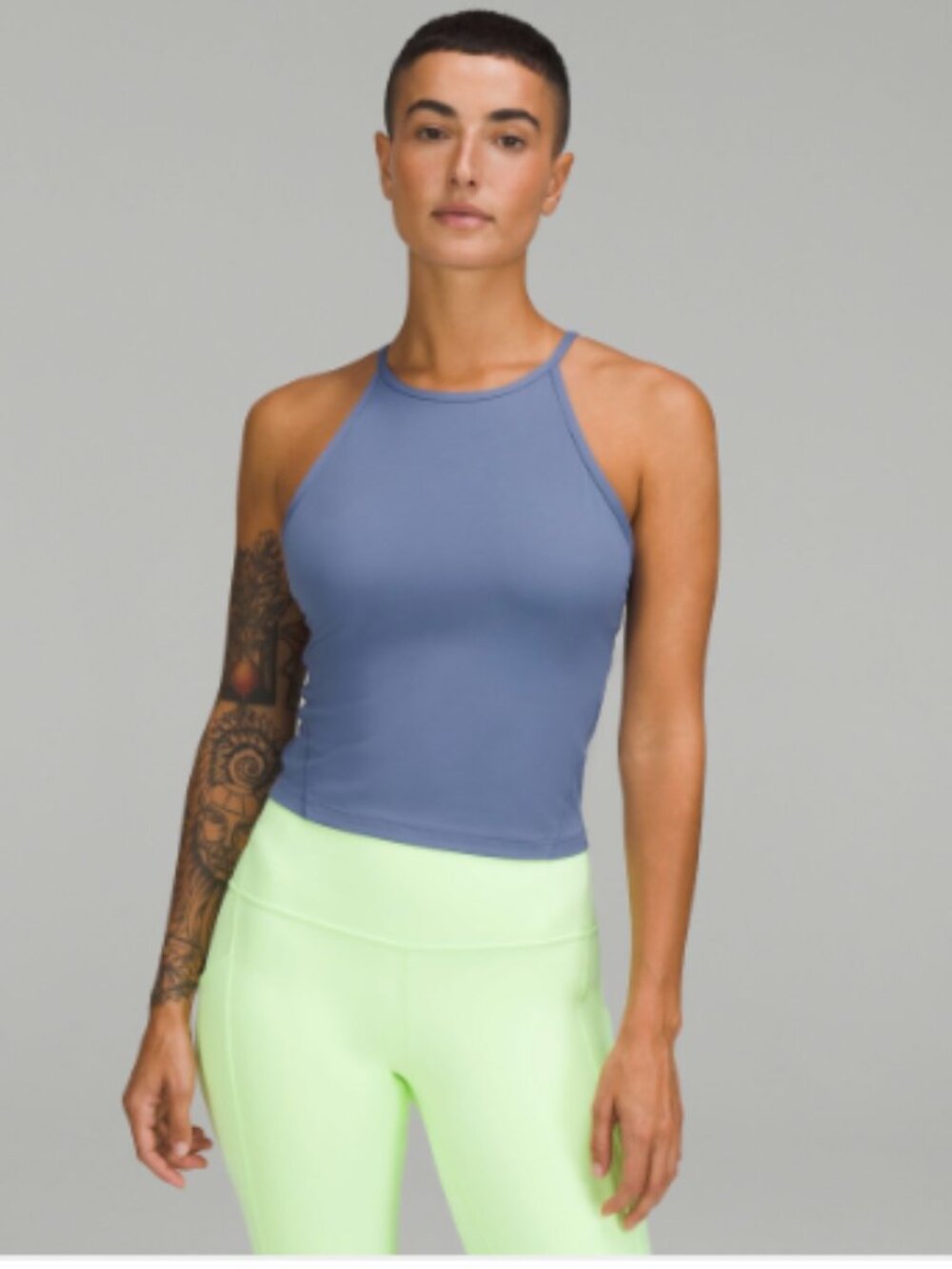 Lululemon -  Lightweight High-Neck Yoga Tank Top - Size 10 - Water Drop Color